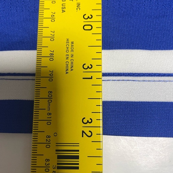 Nike Golf Dri Fit Performance Embroidered Logo Blue Striped Polo Shirt Mens XXL - Picture 6 of 8